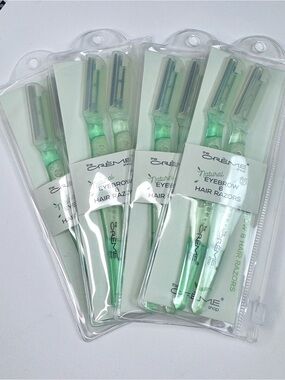 The Crème Shop Natural Eyebrow & Hair Razors - Mint Green 4 Packs- 2 per pack